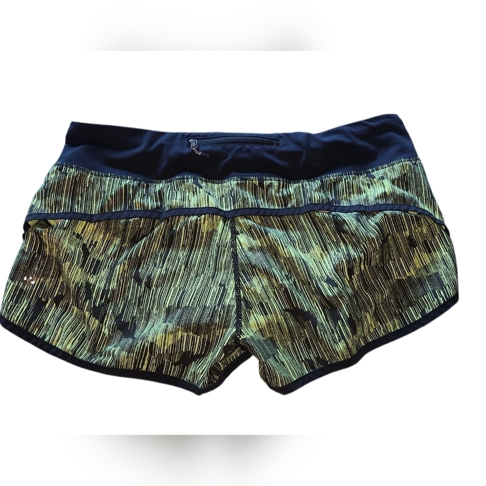 Lululemon down pour line light/ black speed shorts (2.5) size 8 - Picture 2 of 8